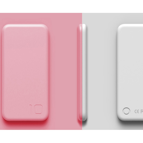 Popular portable Dual colors power bank 10000mah