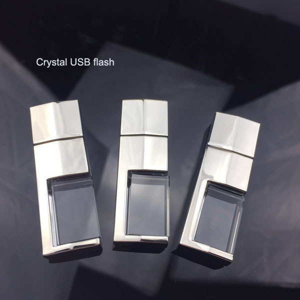 New crystal USB flash customized logo